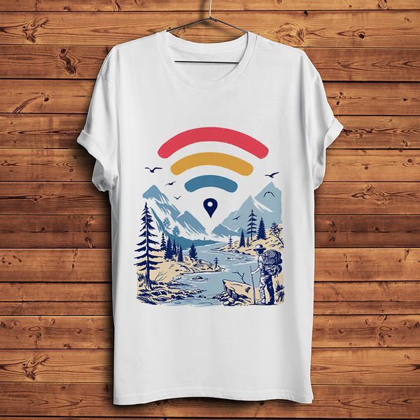 

vintage style internet valley exploration funny t-shirt homme summer new short t shirt men white casual tshirt streetwear