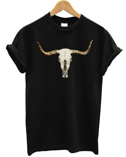 

cow skull t shirt funny emo scary skeleton indie hipster brand apparel animal cool casual pride t shirt men new fashion