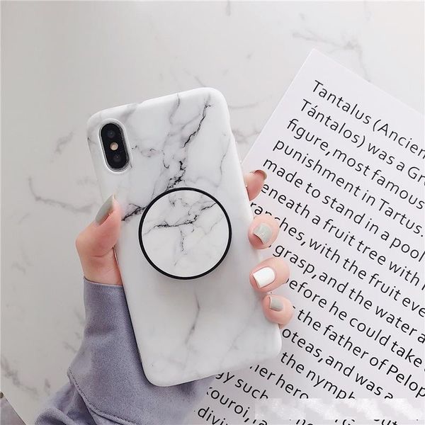 

new fashion marble stone grain phone case for iphone xs max case xr x 8 7 6s plus soft tpu cases with bracket