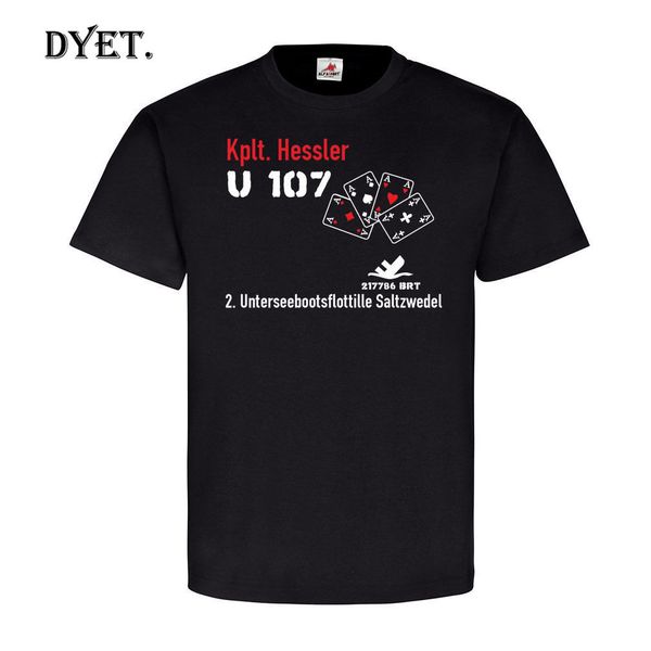 

2019 summer brand clothing u 107 kptl. hesseler unterseeflotille saltzwedel u boot - t shirt novelty t shirt