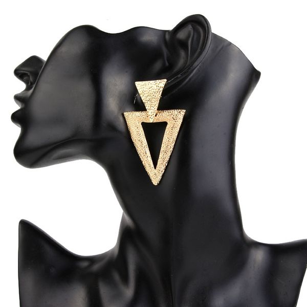 

2020 fashion new earrings temperament sweet simple trend personality wind triangle earrings wholesale women earring marvel, Golden;silver