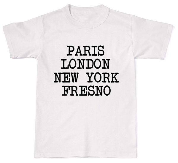 

2019 new york london paris fresno usa city mens womens cotton t-shirt t shirt