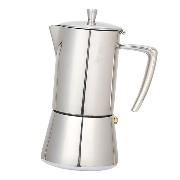 

200ml / 300ml coffee pot stainless moka maker percolator drip kettle silver