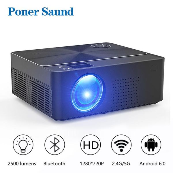 

poner saund w2 proyector hd mini 4k projector 1280 x 720p full hd led android wifi projector for home cinema 3d movie game