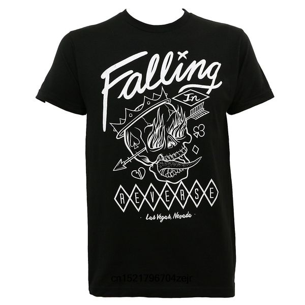 

men t shirt falling in reverse flame skull short sleeve funny t-shirt novelty tshirt women