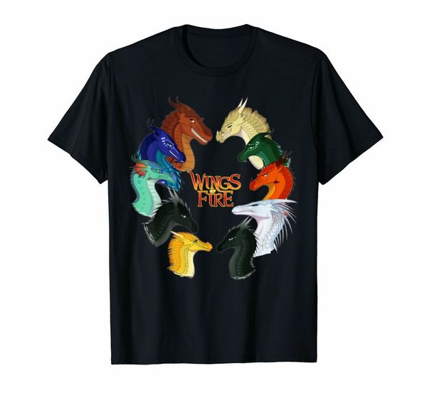 

крылья огня все вместе топы tee футболка мужчины женщины tshirt топы с короткими рукавами футболки