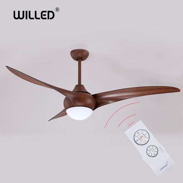 

electric fans ceiling fan with lights remote control ventilador de teto 52 inch nordic brown vintage led living study room bedroom
