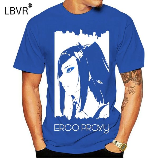 

casual printing tee tee t-shirt ergo proxy anime manga men's o-neck collar