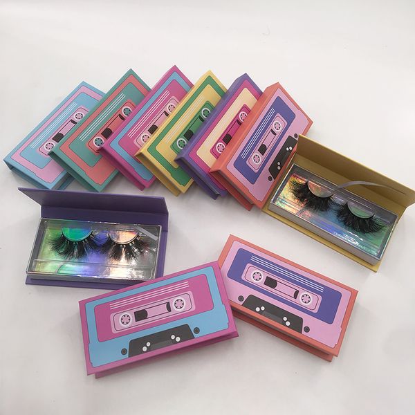 

custom recorder eyelash packaging box new fashion recorder empty eyelashes magnetic case for make up without lash