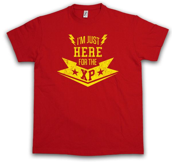 

i'm just here for the xp t-shirt exp experience gamer games gaming rpg roleplay 2018 fashion short sleeve black t shirt