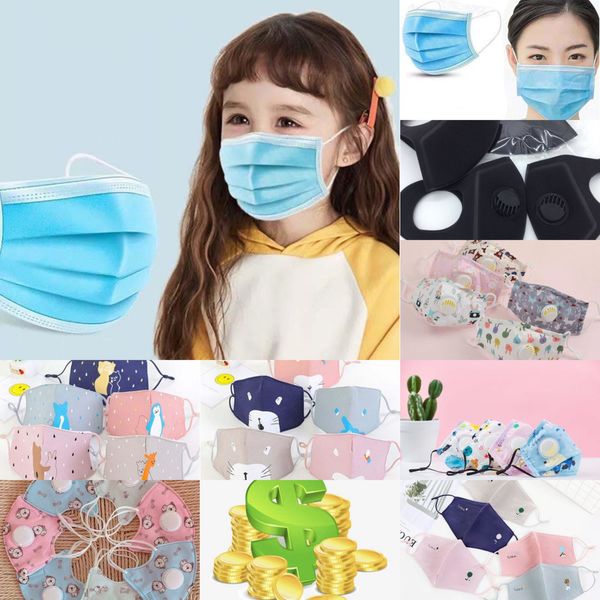 

2021pure filter face cotton breather mask valve washable reusable children dustproof smo fv53