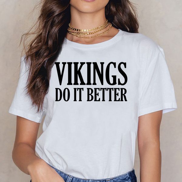 

топы t shirt женщины викинги do it better женщин knotted юмор белый хлопок женский рубашка