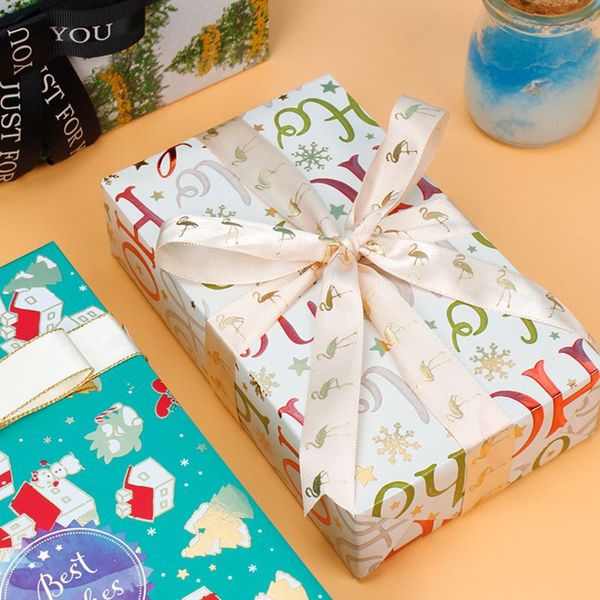 

5pcs waterproof christmas wrapping tissue paper gift packing present box packaging wrap decoration diy craft