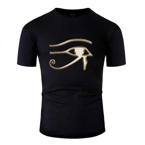 

vintage golden eye of horus tshirt men 100% cotton men t shirts comical plus size s-5xl