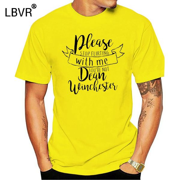 

men t shirt please sflirting with me you re not dean winchester women t-shirt