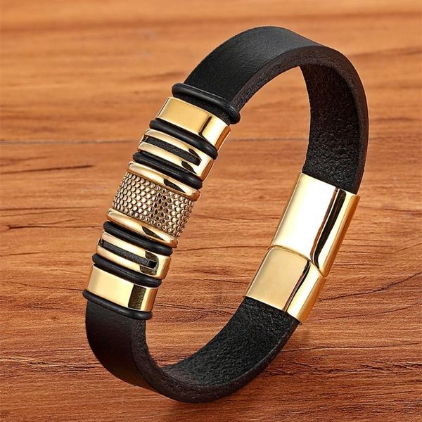 

xqni gold luxury accessories кожа людей нержавеющей стали браслет простой кнопочные символизируя мужская представитель подарков, Golden;silver