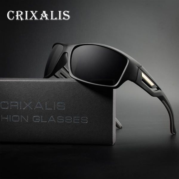 

crixalis brand design polarized sunglasses men tr90 frame travel night vision mirror sun glasses male driving goggles eyewear, White;black