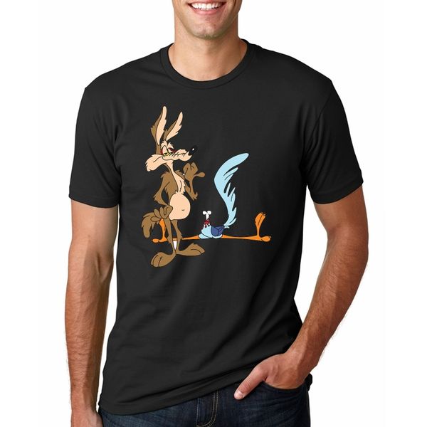 

wiley coyote t shirt looney tunes road runner мультфильм смешной новый от нас