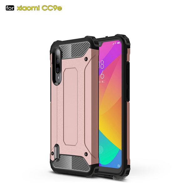 

silicone shockproof slim hard tough rubber hybrid armor case for xiaomi cc9e hybrid rugged back cover