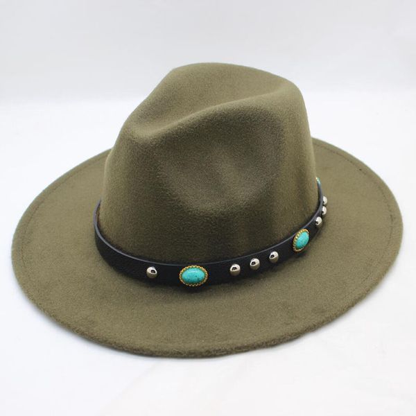 

wide brim hats bing yuan hao xuan spring winter fedora men women vintage jazz fashion stars wool felt hat black trilby, Blue;gray