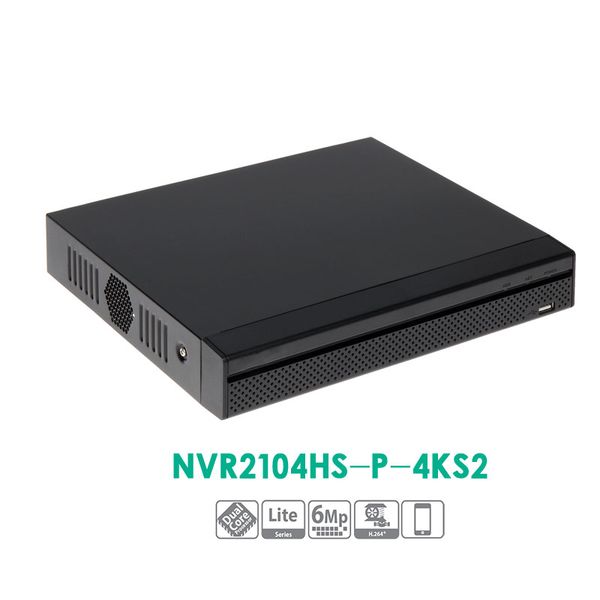 

kits 4 channel 8mp compact 1u 4poe lite network video recorder nvr2104hs-p-4ks2, Black;white