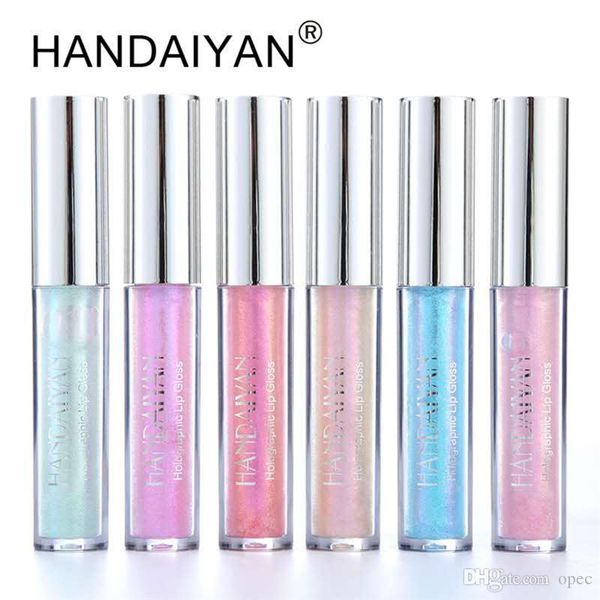 HANDAIYAN 6 colori Glow Glitter Shimmer Sirena Lucidalabbra Tinta per labbra Idratante Impermeabile Metallo Lucidalabbra liquido a lunga durata Balsamo per le labbra