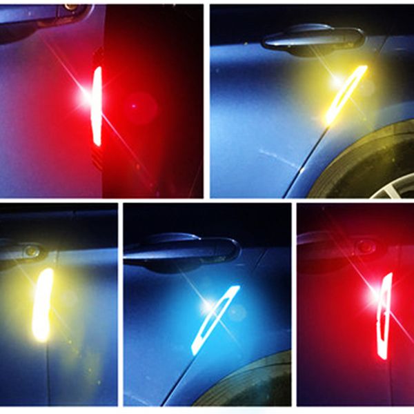 

4pcs door scratch protector carbon fiber crash strip car door bump protector sticker car auto accessories for car