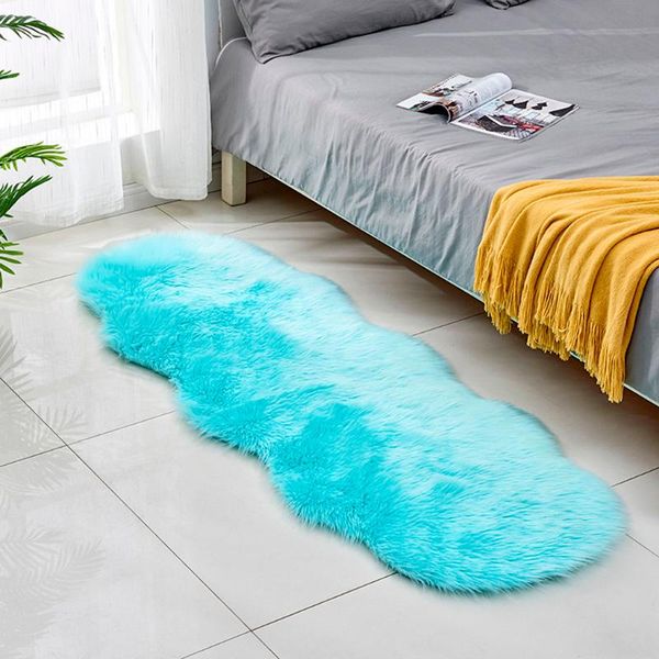 

carpets plush faux fur for living room irregular oval sofa kids bedroomfficer