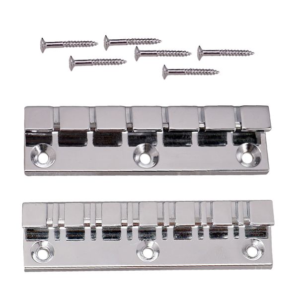 

2 pieces silver electric guitar string bridge for 6 string&12 string guitar replacement