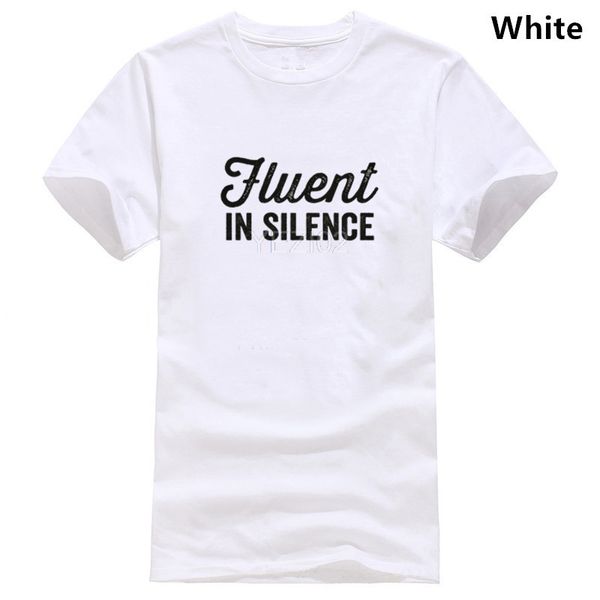 

fluent in silence t shirt. funny introvert shirt