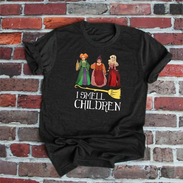 

i smell children hocus pocus funny halloween t shirt adults casual tee shirt