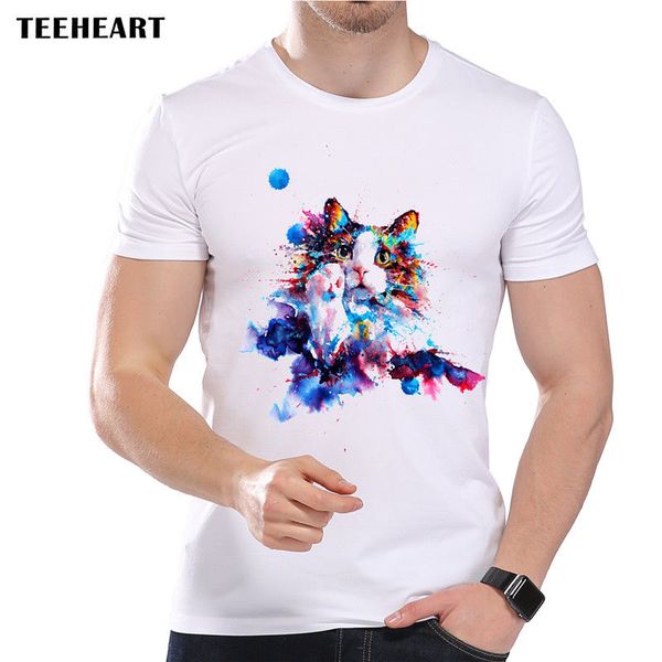 

2019 male selling lovely color pet cat colorful art cute imagination funny joke men t shirt tee summer tee shirt