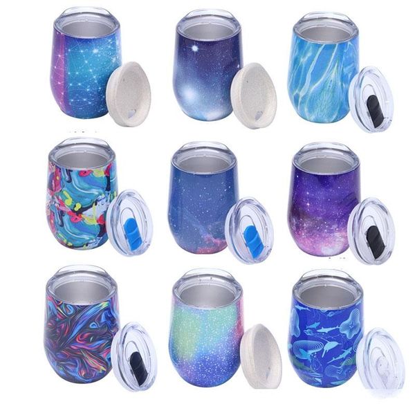 

stainless steel tumbler cups colorful 12oz wine glasses egg cup water bottle 2 layer vacuum insulated beer champagne coffee mugs 0021home