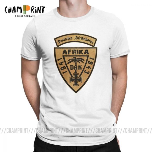 

leisure wehrmacht t-shirt for men o neck cotton t shirt dak deutsches afrikakorps africa 1941-43 tees graphic printed clothing