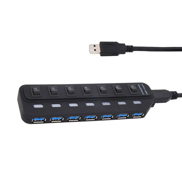 

7-портовый usb 3.0 концентратор с индивидуальными led переключатели питания