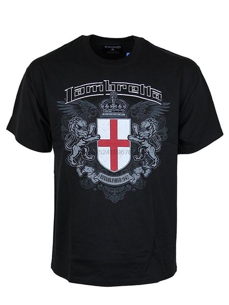 

mens lambretta tshirt crew neck in 4 colours black white red
