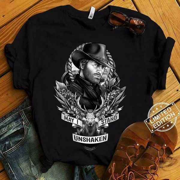 

may i stand unshaken men black t shirt s 4xl