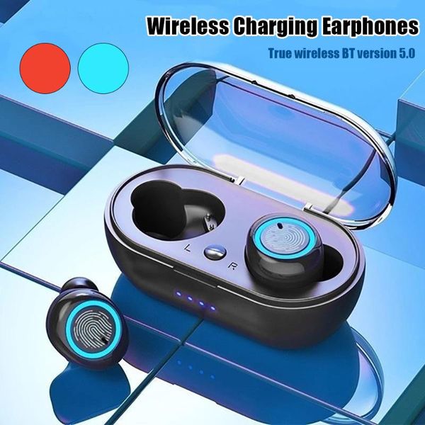 

tws wireless earphones bluetooth 5.0 earbuds headset power display touch control sport stereo earbuds headset with charging box