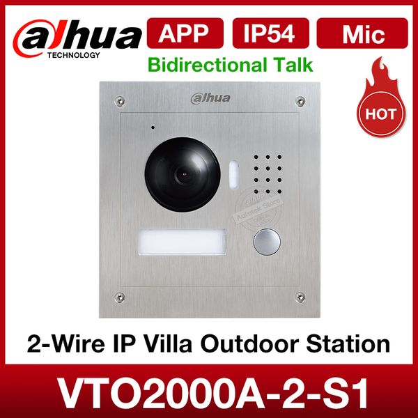 

video door phones dahua original vto2000a-2-s1 intercom 2-wire ip villa outdoor station doorbell waterproofm night vision bidirectiona