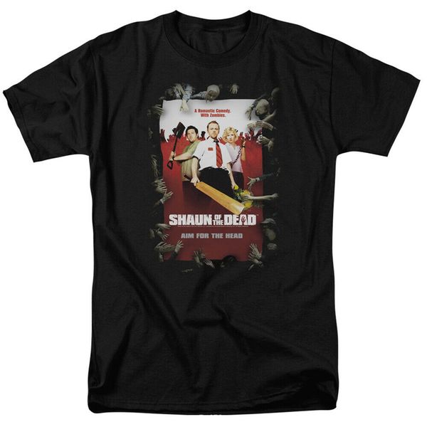 

shaun of the dead movie poster licensed t shirt casual print fashion tee shirt
