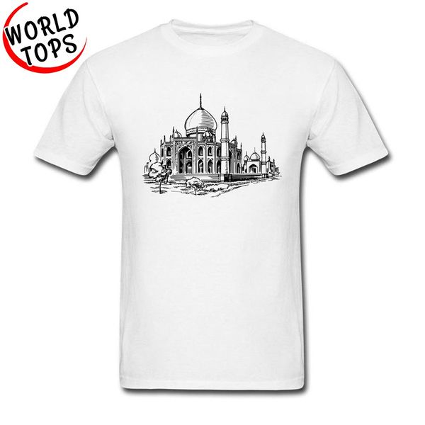 

мужчины мечеть хасана tshirt классический архитектурный стиль изображения шаблон тенниска o-образным вырезом с коротким рукавом печати футбо