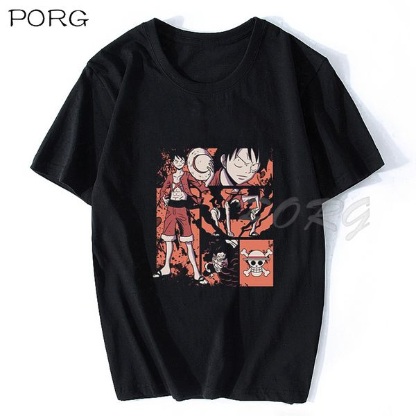 

one piercent cool t shirt casual one piece t-shirt boys anime summer tees luffy tshirt streetwear funny male casual tees