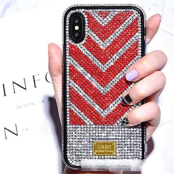 

full drill mobile phone case for iphone11 pro 7 8 plus xr xs max cool glitter tpu back cover phone case