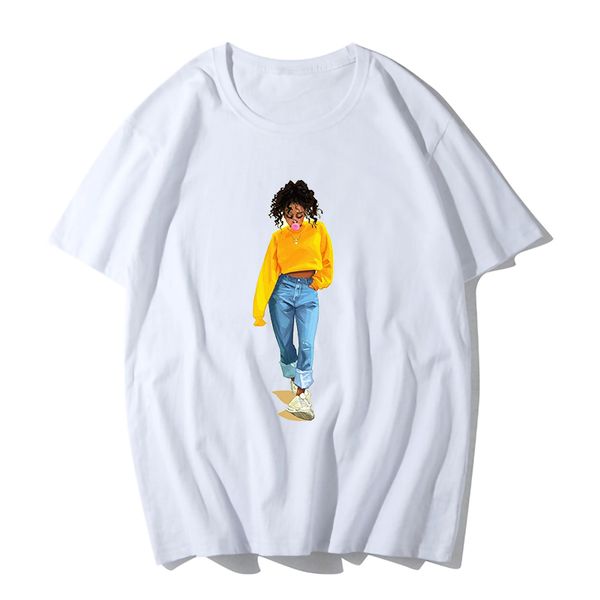 

black women 90s fashion t shirt women print short sleeved o-neck t-shirt vintage ullzang tshirt harajuku tees female