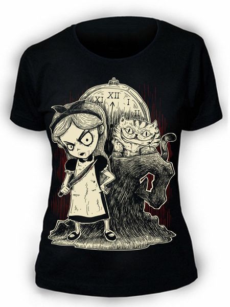 

afterlight alice in wonderland t-shirt womens ladies goth punk rock emo fantasy men women fashion tshirt ing
