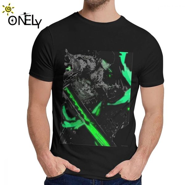 

o-образным вырезом зоро всплеск art one piece футболка hip hop для man 100% хлопок la camiseta plus size