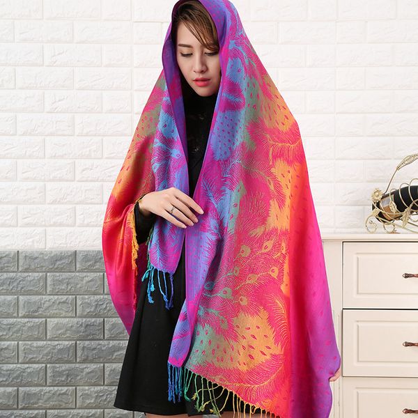 

fashion jacquard autumn and winter cotton woman scarf shawl long tassel bufanda mujer female stole trip warm scarfs, Blue;gray