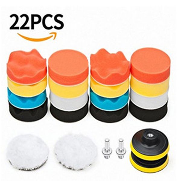 

3 inch car beauty waxing polishing tool 22 piece waxed polished sponge pad set polishing pad sponge wheel car tools