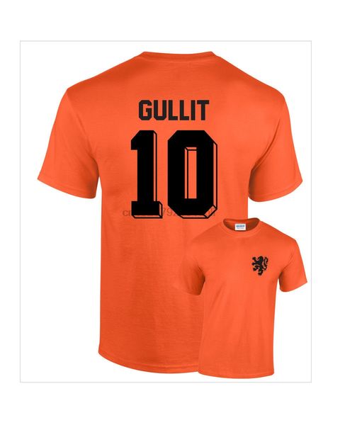 

gullit holland netherlands no 10 mens retro footballer fashion mens t shirt men summer casual fisher t shirts