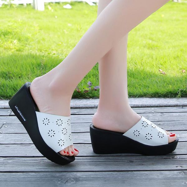 

sagace women's fashionable casual hollow out wear outside slippers shoes zapatos de mujer zomer slippers dames 2020 7j8, Black